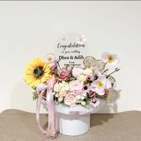 Bloom Box Akrilik Ucapan Wedding Harmoni